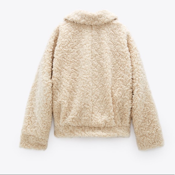 Short faux shearling jacket, so cozy warm comfy - Picture 4 of 6